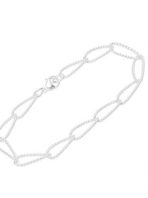 NKlaus Silberarmband "Armband 925 Sterling Silber 22cm Langpanzerkette D" (1 Stück), Made in Germany