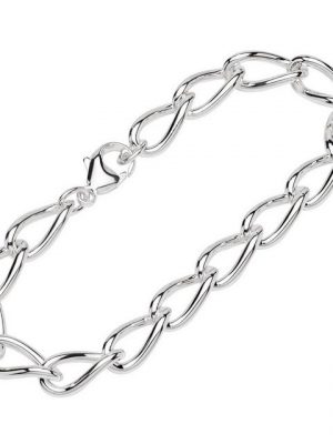 NKlaus Silberarmband "Armband 925 Sterling Silber 22cm Langpanzerkette r" (1 Stück), Made in Germany