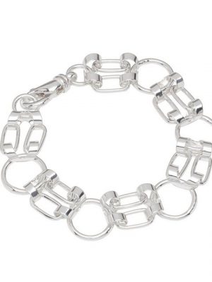 NKlaus Silberarmband "Armband 925 Sterling Silber 22cm Luna Kette Damen" (1 Stück), Made in Germany