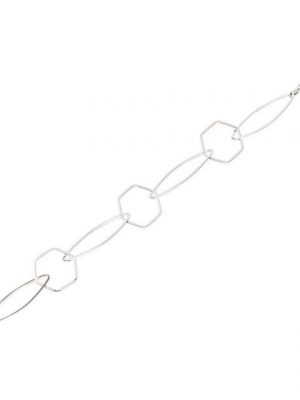 NKlaus Silberarmband "Armband 925 Sterling Silber 22cm Luna Kette Damen" (1 Stück), Made in Germany