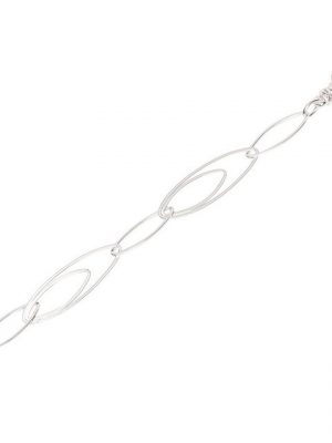 NKlaus Silberarmband "Armband 925 Sterling Silber 22cm LunaKette Damen G" (1 Stück), Made in Germany