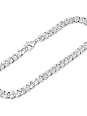NKlaus Silberarmband "Armband 925 Sterling Silber 22cm Panzerkette 2 fac" (1 Stück), Made in Germany