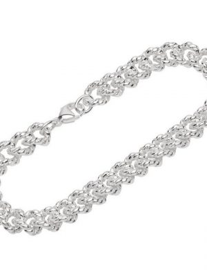 NKlaus Silberarmband "Armband 925 Sterling Silber 22cm Panzerkette Herre" (1 Stück), Made in Germany