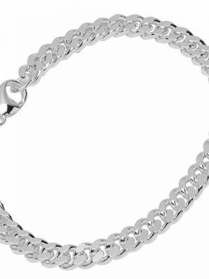 NKlaus Silberarmband "Armband 925 Sterling Silber 22cm Panzerkette fach" (1 Stück), Made in Germany