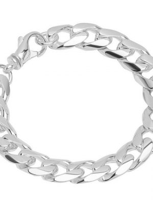 NKlaus Silberarmband "Armband 925 Sterling Silber 22cm Panzerkette flach" (1 Stück), Made in Germany