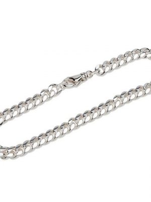 NKlaus Silberarmband "Armband 925 Sterling Silber 22cm Panzerkette oval" (1 Stück), Made in Germany