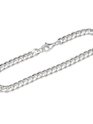 NKlaus Silberarmband "Armband 925 Sterling Silber 22cm Panzerkette oval" (1 Stück), Made in Germany