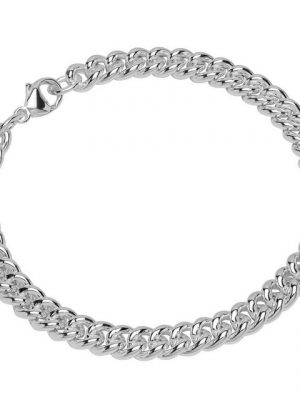 NKlaus Silberarmband "Armband 925 Sterling Silber 22cm Panzerkette rund" (1 Stück), Made in Germany