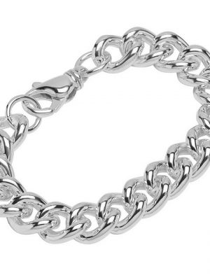 NKlaus Silberarmband "Armband 925 Sterling Silber 22cm Panzerkette rund" (1 Stück), Made in Germany