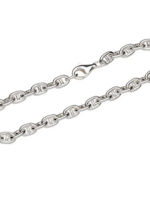 NKlaus Silberarmband "Armband 925 Sterling Silber 22cm Steg Anker Kette" (1 Stück), Made in Germany