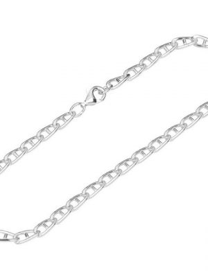 NKlaus Silberarmband "Armband 925 Sterling Silber 22cm Steg Langpanzerke" (1 Stück), Made in Germany