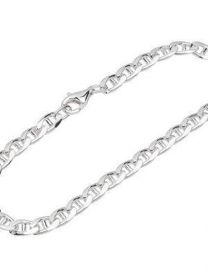 NKlaus Silberarmband "Armband 925 Sterling Silber 22cm Stegpanzerkette o" (1 Stück), Made in Germany