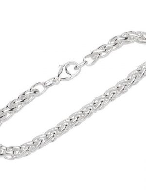 NKlaus Silberarmband "Armband 925 Sterling Silber 22cm Zopfkette gedrück" (1 Stück), Made in Germany