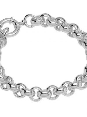 NKlaus Silberarmband "Armband 925 Sterling Silber 23cm Erbskette hohl ru" (1 Stück), Made in Germany