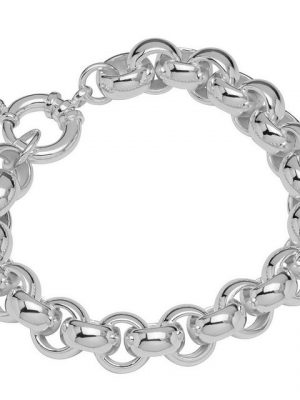 NKlaus Silberarmband "Armband 925 Sterling Silber 23cm Erbskette hohl ru" (1 Stück), Made in Germany