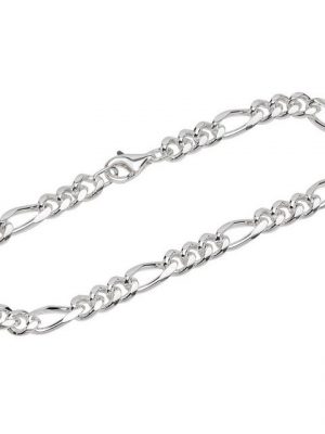 NKlaus Silberarmband "Armband 925 Sterling Silber 23cm Figaro Panzerkett" (1 Stück), Made in Germany
