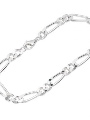 NKlaus Silberarmband "Armband 925 Sterling Silber 23cm Figaro Panzerkett" (1 Stück), Made in Germany