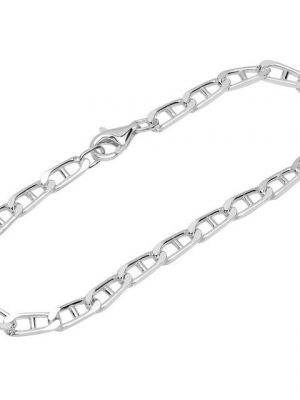 NKlaus Silberarmband "Armband 925 Sterling Silber 23cm Steg Langpanzerke" (1 Stück), Made in Germany