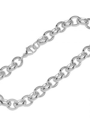 NKlaus Silberarmband "Armband 925 Sterling Silber 24cm Erbskette oval He" (1 Stück), Made in Germany