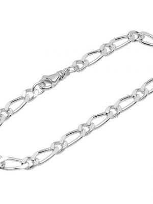 NKlaus Silberarmband "Armband 925 Sterling Silber 24cm Figaro Panzerkett" (1 Stück), Made in Germany