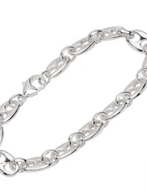 NKlaus Silberarmband "Armband 925 Sterling Silber 24cm Kaffeebohnen Kett" (1 Stück), Made in Germany