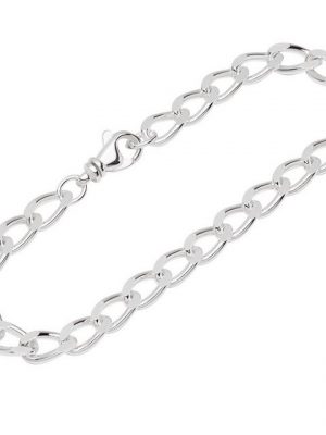 NKlaus Silberarmband "Armband 925 Sterling Silber diamantiert 23,5cm Lan" (1 Stück), Made in Germany
