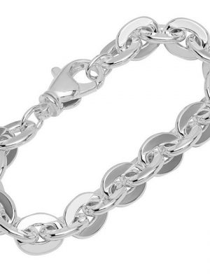 NKlaus Silberarmband "Armband 925 Sterlingsilber 19cm Ankerkette flach g" (1 Stück), Made in Germany