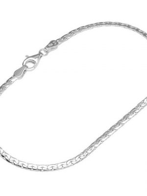 NKlaus Silberarmband "Armband 925 Sterlingsilber 19cm Ankerkette oval ge" (1 Stück), Made in Germany