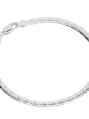 NKlaus Silberarmband "Armband 925 Sterlingsilber 19cm Ankerkette oval ge" (1 Stück), Made in Germany