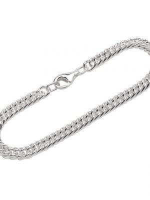 NKlaus Silberarmband "Armband 925 Sterlingsilber 19cm Doppel Panzerkette" (1 Stück), Made in Germany