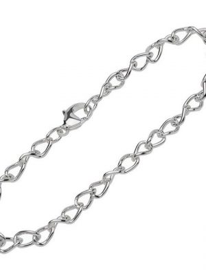 NKlaus Silberarmband "Armband 925 Sterlingsilber 19cm Panzerkette Damen" (1 Stück), Made in Germany