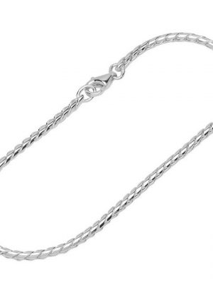 NKlaus Silberarmband "Armband 925 Sterlingsilber 19cm Panzerkette rund g" (1 Stück), Made in Germany