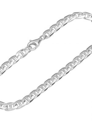 NKlaus Silberarmband "Armband 925 Sterlingsilber 20cm Stegpanzerkette ge" (1 Stück), Made in Germany