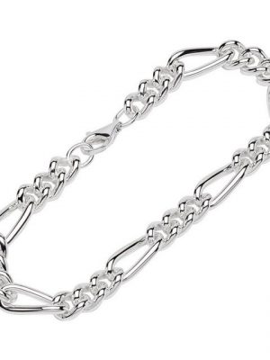 NKlaus Silberarmband "Armband 925 Sterlingsilber 21cm Figaro Panzerkette" (1 Stück), Made in Germany