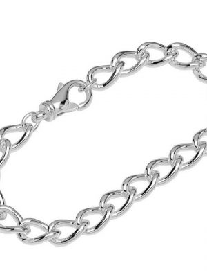 NKlaus Silberarmband "Armband 925 Sterlingsilber 22cm Langpanzerkette ru" (1 Stück), Made in Germany