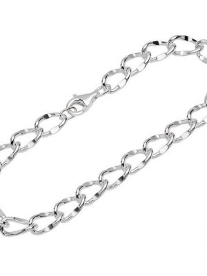 NKlaus Silberarmband "Armband 925 Sterlingsilber 23cm Langpanzerkette ge" (1 Stück), Made in Germany