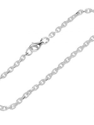 NKlaus Silberarmband "Armband 925 Sterlingsilber diamantiert 19cm Ankerk" (1 Stück), Made in Germany