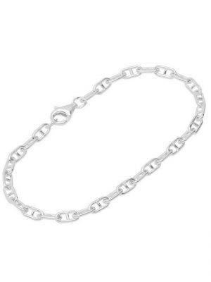 NKlaus Silberarmband "Armband aus 925 Sterling Silber 19,5cm Steg Anker" (1 Stück), Made in Germany