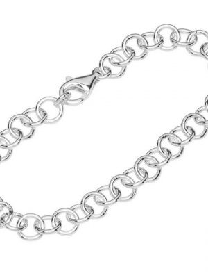 NKlaus Silberarmband "Armband aus 925 Sterling Silber 19cm Ankerkette ru" (1 Stück), Made in Germany
