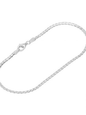 NKlaus Silberarmband "Armband aus 925 Sterling Silber 19cm Panzerkette r" (1 Stück), Made in Germany