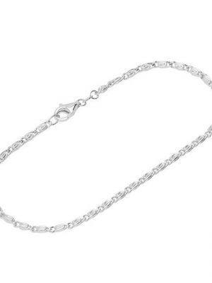 NKlaus Silberarmband "Armband aus 925 Sterling Silber 19cm S Panzerkette" (1 Stück), Made in Germany