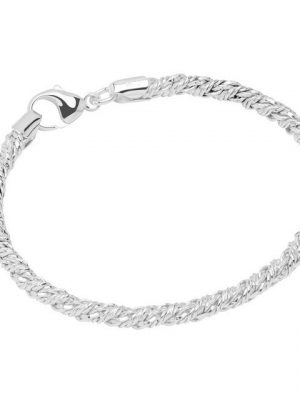 NKlaus Silberarmband "Armband aus 925 Sterling Silber 21cm Fuchsschwanzk" (1 Stück), Made in Germany