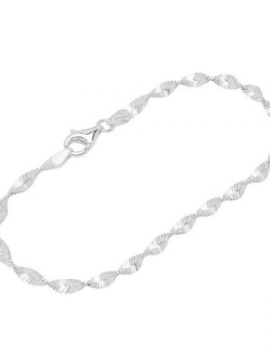 NKlaus Silberarmband "Designer Armband aus 925 Sterling Silber 18,5cm An" (1 Stück), Made in Germany