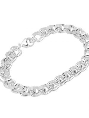 NKlaus Silberarmband "Designer Armband aus 925 Sterling Silber 19cm Anke" (1 Stück), Made in Germany