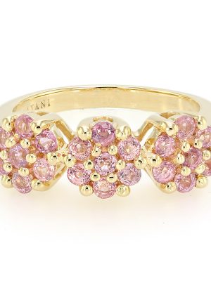 Nicht erhitzter Padparadscha-Saphir-Goldring (AMAYANI)