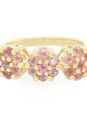 Nicht erhitzter Padparadscha-Saphir-Goldring (AMAYANI)