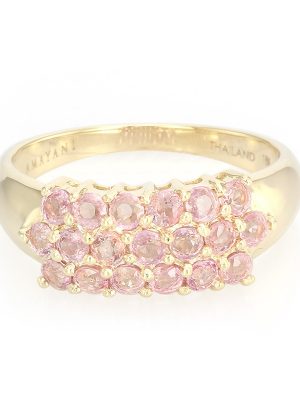 Nicht erhitzter Padparadscha-Saphir-Goldring (AMAYANI)