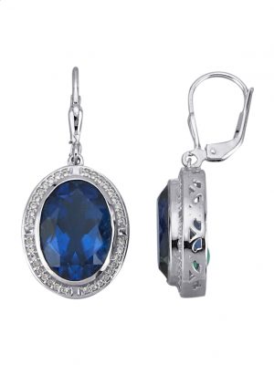 Ohrringe mit Quarzen und Zirkonen Diemer Silber