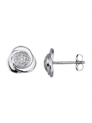 Ohrstecker mit Brillanten Diemer Platin Weiß