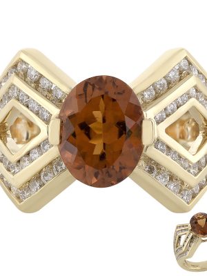 Oranger Turmalin-Goldring (de Melo)